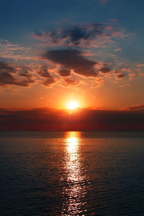 Free Images Horizon Afterglow Body Of Water Sunset Sunrise Sea