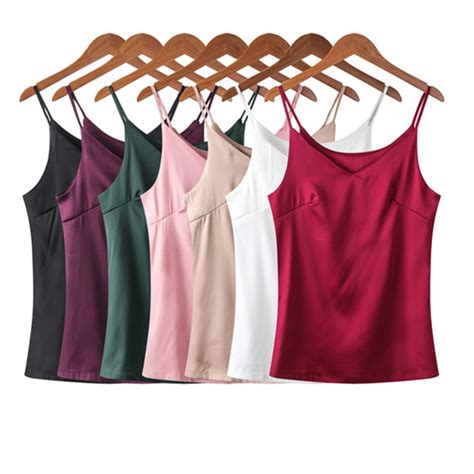 2020 women camis silk halter top women camisole 2020 summer style sexy sleeveless vest slim