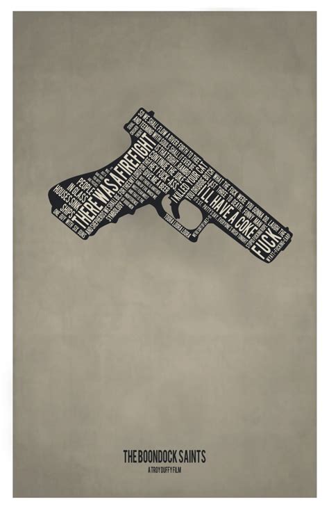 Minimalist Boondock Saints Posterprint With Quotes Gun Etsy