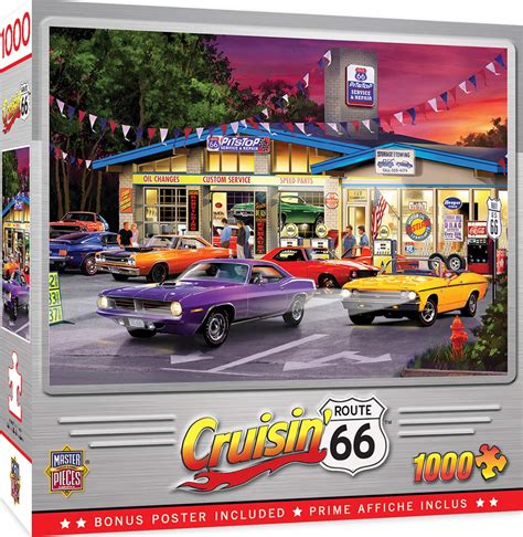 Masterpieces Cruisin Route 66 1000 Puzzles Collection Route 66