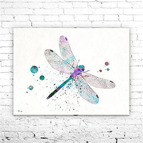 Dragonfly Watercolor Printdragonfly Artanimal Watercolor
