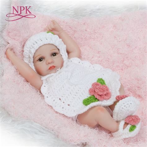 Npk Lifelike Mini Reborn Dolls Full Body Silicone Vinyl Boneca Reborn Babies Inch Girl