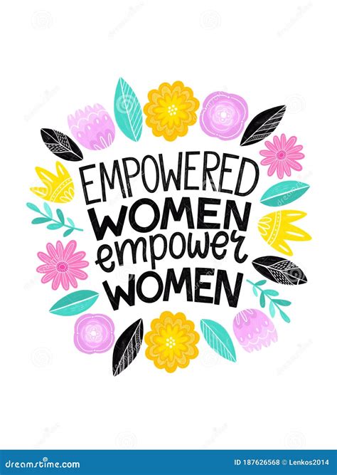 Mujeres Empoderadas Empoderar A Las Mujeres Ilustraciones A Mano Cita