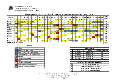 Calendário Escolar Municipal Para 2022 Prefeitura Municipal De