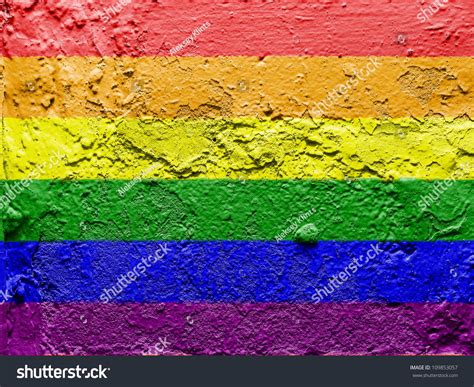 Gay Pride Flag Painted On Grunge Wall Stock Photo 109853057 Shutterstock