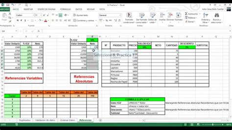 Curso Microsoft Excel Referencias Absolutas Y Relativas Youtube