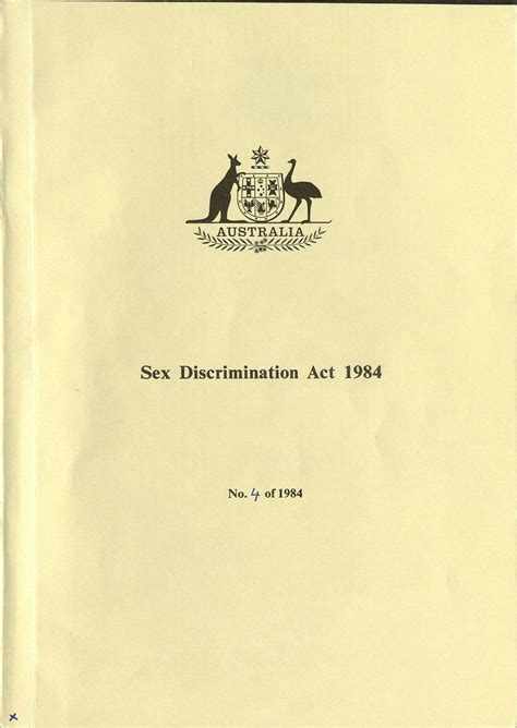 Sex Discrimination Act 1984 Au