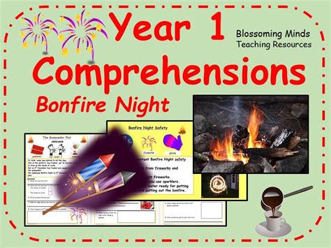 Year 1 Comprehensions Bonfire Night Fireworksguy Fawkes Bonfire