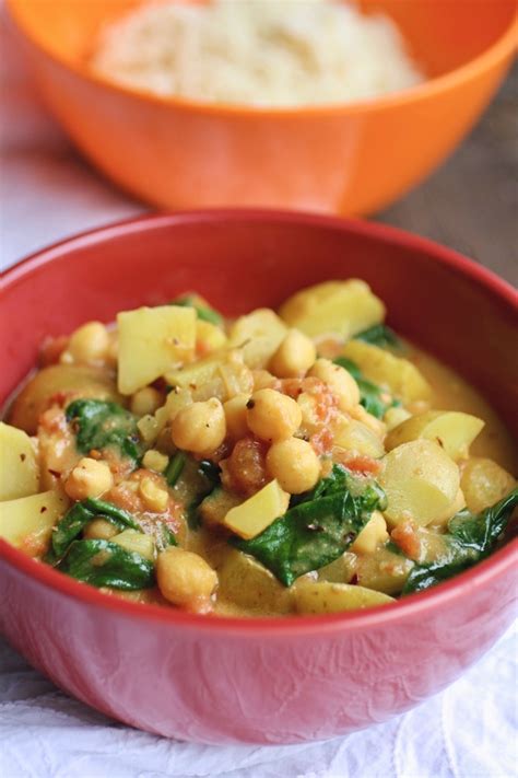 Potato Chickpea And Spinach Curry Is A Delightful Meatless Dish You