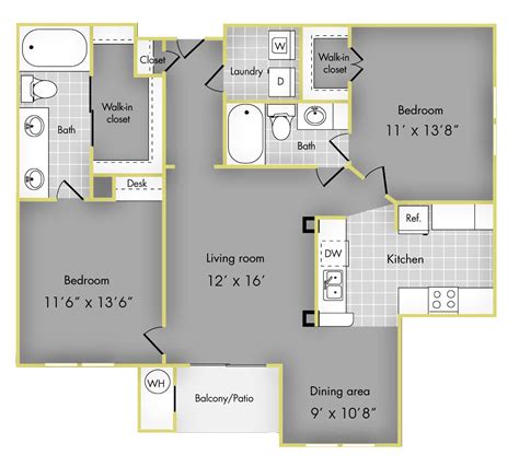 Two Bedroom Apartment Plan Home Design Ideas