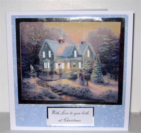 Merry christmas card greetings thomas kinkade christmas christmas facebook cover christmas christmas greeting cards. Thomas Kinkade Christmas Card by me! | Christmas cards handmade, Christmas cards, Thomas kinkade ...