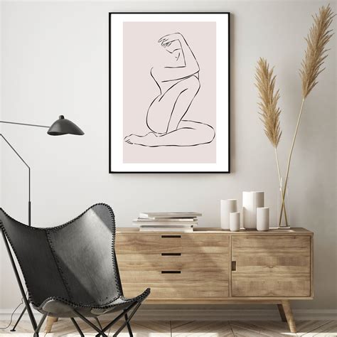 nude pencil drawings woman line drawing abstract line etsy uk