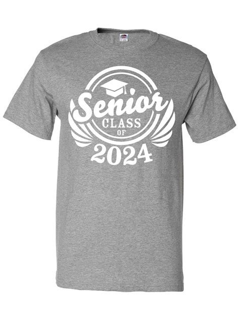 Inktastic Senior Class Of 2024 In White With Graduation Cap T Shirt