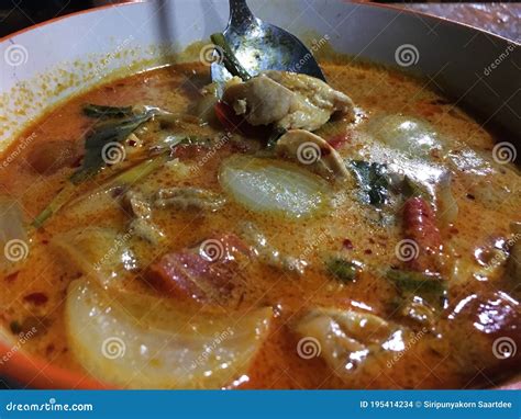 Tom Yum Kai Is A Type Of Hot And Sour Thai Soup Stock Photo Image Of
