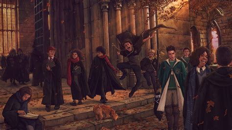 Harry Potter Hogwarts Courtyard Fanart 08 Harry Potter Fan Art Harry Potter Harry Potter Art