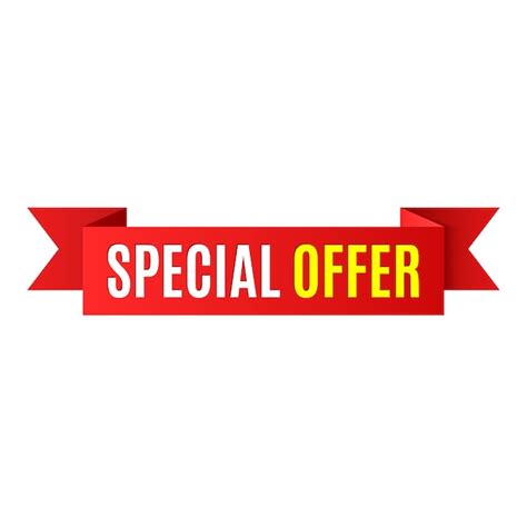 Premium Vector Special Offer Banner Red Ribbon