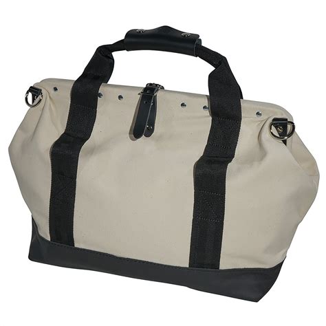 18 Canvas Tool Bag With Leather Bottom 5003 18 Klein Tools For