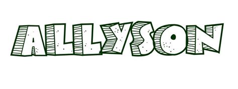 Coloring Page First Name Allyson Printable Coloring Pages