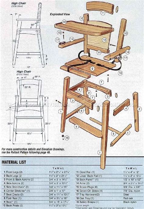 Great savings & free delivery / collection on many items. Wooden High Chair Plans - Children's Furniture Plans ...