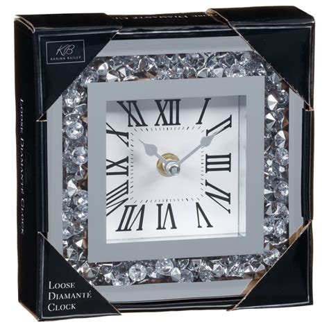 Karina Bailey Loose Diamante Mantle Clock Home And Garden Store Home