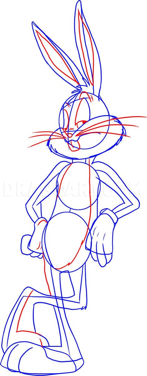 How To Draw Bugs Bunny Step By Step Drawing Guide By Dawn Dragoart Com Bugs Bunny Drawing