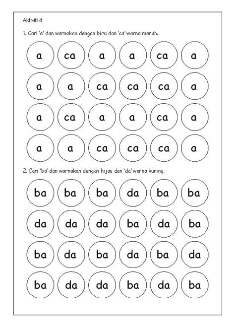 Suku Kata Latihan Bahasa Melayu Tadika 6 Tahun 796