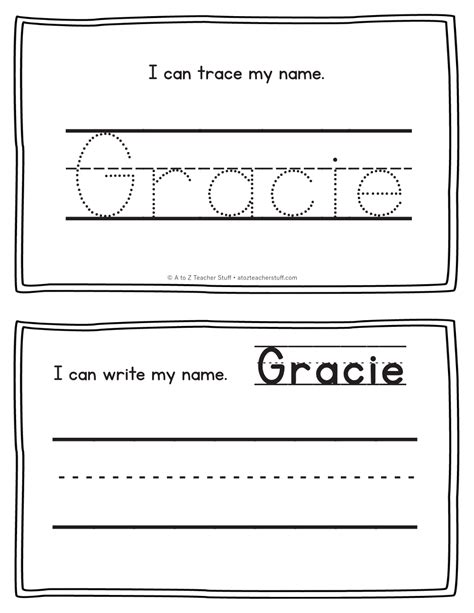 Gracie Name Printables For Handwriting Practice A To Z Teacher