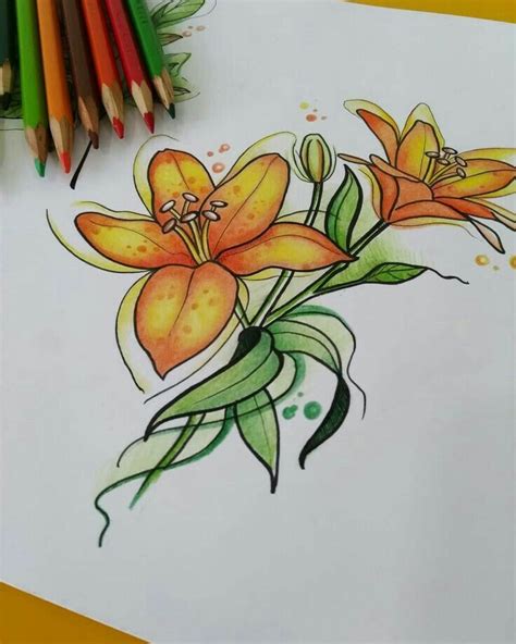 Pin De Lorraine En Drawings Dibujos Tumblr A Color Flores Dibujadas