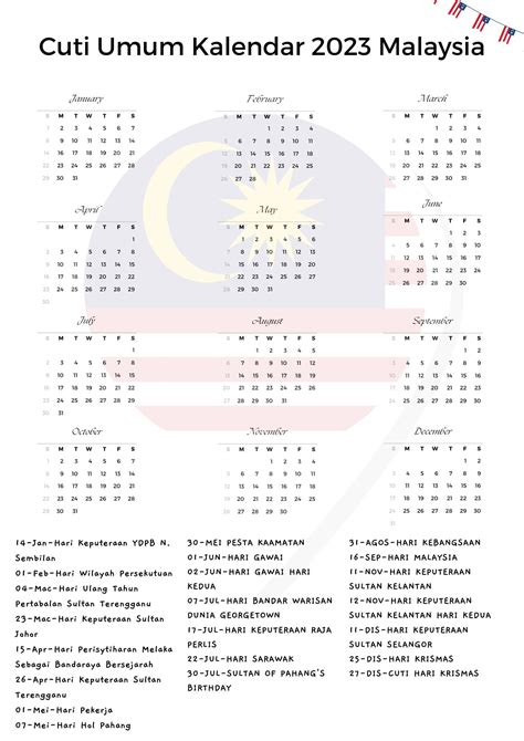 Cuti Umum Kalendar 2019 Malaysia ️