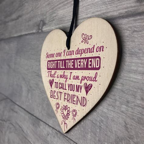 For some, sentimental gifts that tug at the heartstrings are a preferred way to express love. My Best Friend Sentimental Friendship Friend Gift Wood Heart