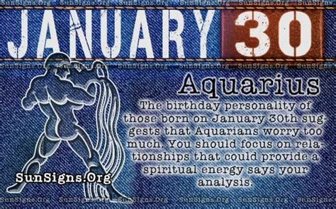 Horóscopo Del Zodiaco Del 30 De Enero Personalidad De Cumpleaños El