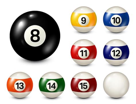 Premium Vector Billiard Pool Balls With Numbers Collection Realistic