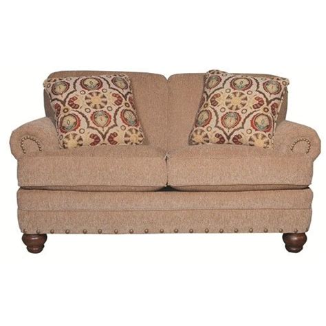 Craftmaster 728150 Traditional Loveseat With Rolled Arms And Turned