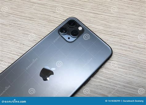 Iphone11 Pro Max Space Gray Color Mobile Phone From Apple Showing On