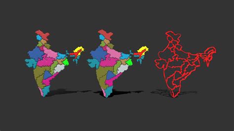 India Map Buy Royalty Free 3d Model By Deepaksharma Be4d957