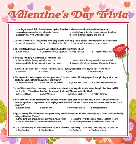 7 Best Valentines Day Trivia Printable Pdf For Free At Printablee