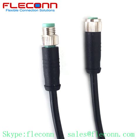 M8 B Code 3 Pin 4 Position 5 Pole 6 8 Pos Male To Female Cable