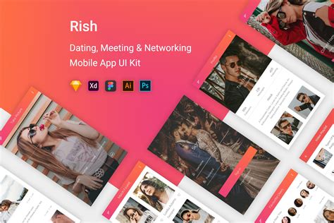 Dating Meeting And Networking Ui Kit Creative Illustrator Templates