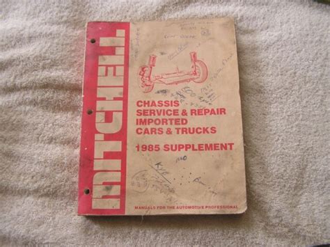 1985 Mitchell Service Repair Manual Chassis Supplement Import Cars