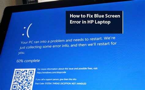 How To Fix Blue Screen Error Of Hp Laptop Hp Laptop Blue Screen