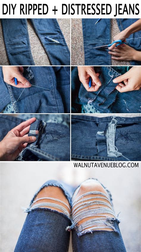 The 25 Best Diy Ripped Jeans Tutorial Ideas On Pinterest Diy