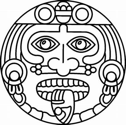 Aztec Symbols Coloring Pages Calendar Symbol Aztecs