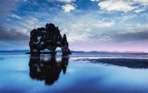 Hvitserkur Is A Spectacular Rock In The Sea Stock Image Image Of