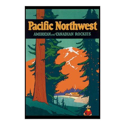 Pacific Northwest Vintage Poster Reproduction In 2020