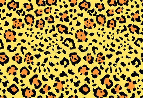 Seamless Leopard Fur Pattern Stylish Vector Illustration Stock