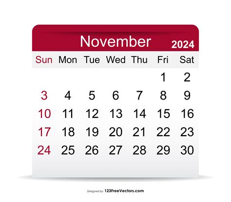 Free 2024 November Calendar