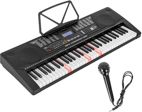Lagrima 61 Key Electric Keyboard Piano Wlight Up Keys For Beginner