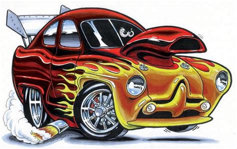 Funny Cartoon Car Automotive Art Cool Car Drawings Car Cartoon
