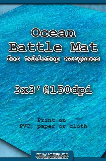 Wargames Battle Mat 3x3 Ocean 071c Tiny Worlds Wargame Vault