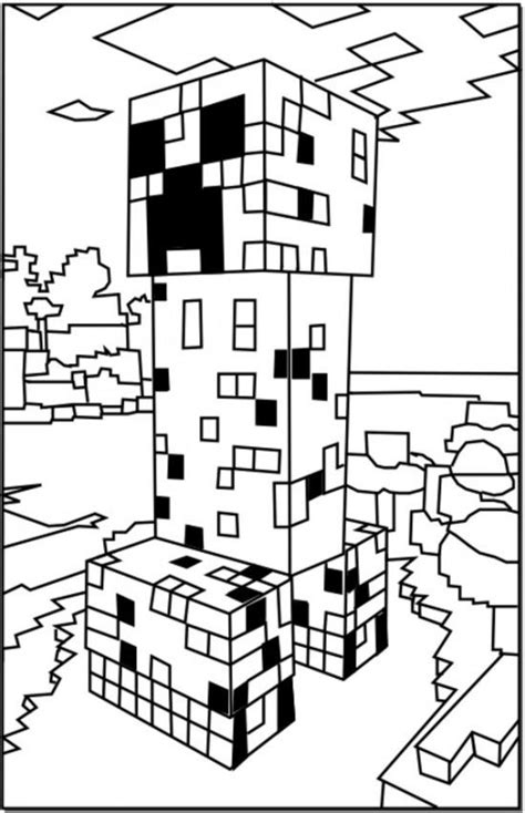 Minecraft is a hugely popular video game where you build your own world. Minecraft Creeper Coloring Pages 550x852 Picture ...
